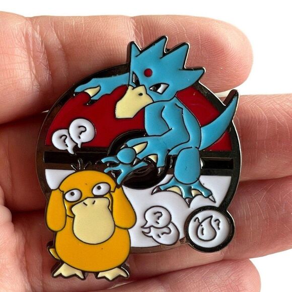 Pokemon Psyduck Poke Evolution Large Enamel Pin - Picture 1 of 6